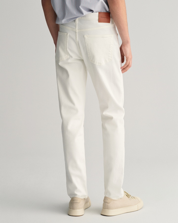 Slim Fit White Jeans