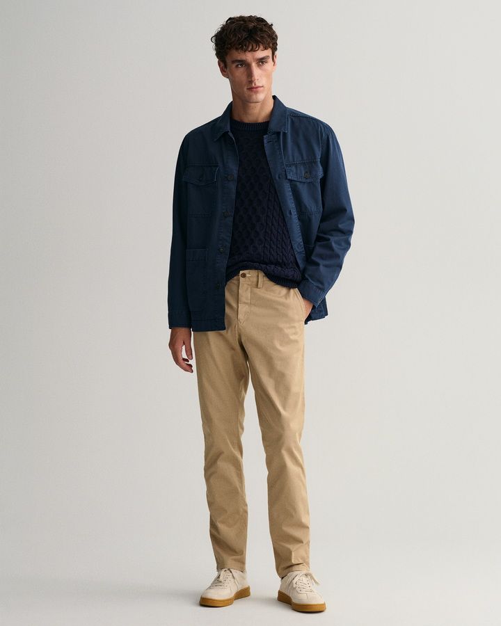 Hallden Slim Fit Twill Chinos