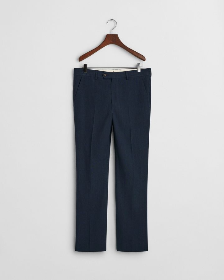 SLIM COT/LINEN SUIT PANTS