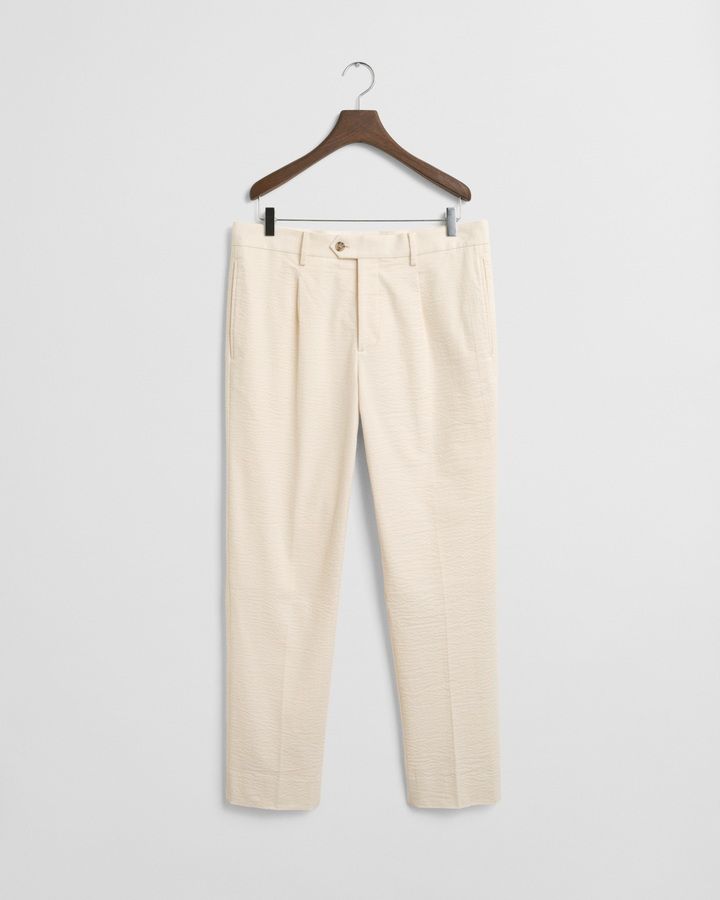 Slim Fit Tapered Seersucker Suit Pants