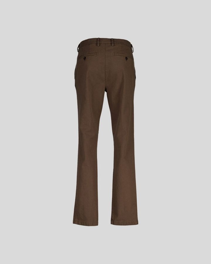 Slim Fit Cotton Herringbone Pants
