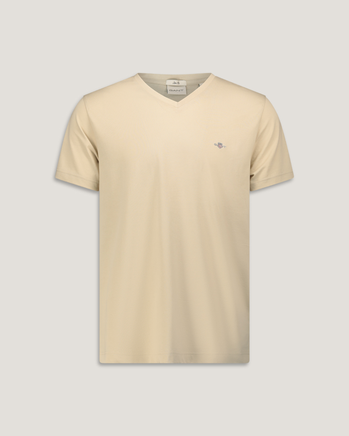 Slim Fit Shield V-Neck T-Shirt