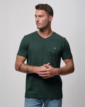 Slim Fit Shield V-Neck T-Shirt