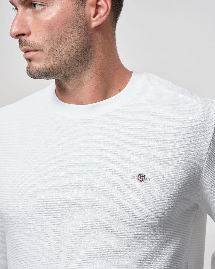 Texture Cuff Long Sleeve T-shirt