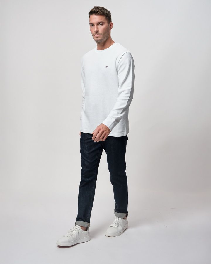 Texture Cuff Long Sleeve T-shirt