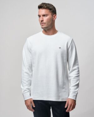 Texture Cuff Long Sleeve T-shirt