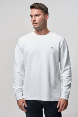 Texture Cuff Long Sleeve T-shirt