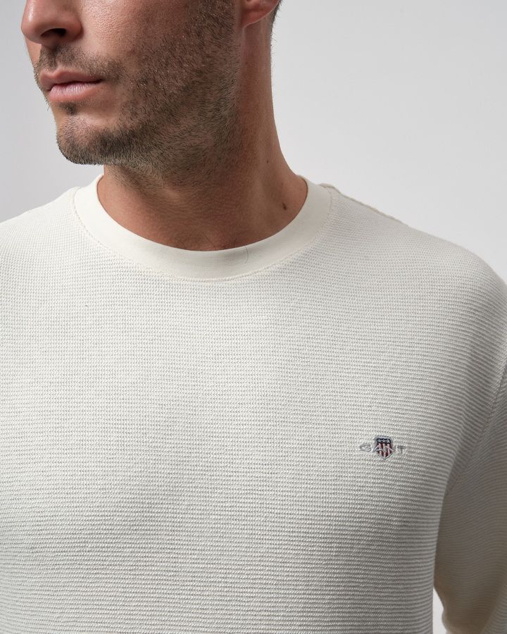 Texture Cuff Long Sleeve T-shirt