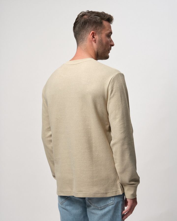 Texture Cuff Long Sleeve T-shirt