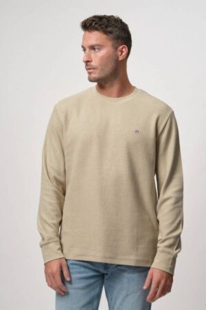 Texture Cuff Long Sleeve T-shirt