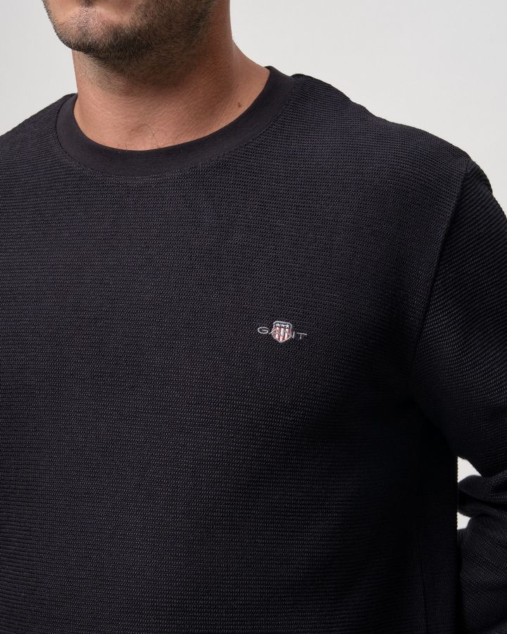 Texture Cuff Long Sleeve T-shirt