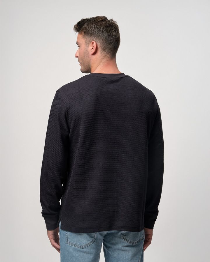 Texture Cuff Long Sleeve T-shirt