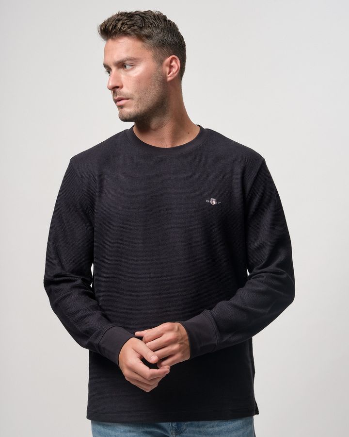 Texture Cuff Long Sleeve T-shirt