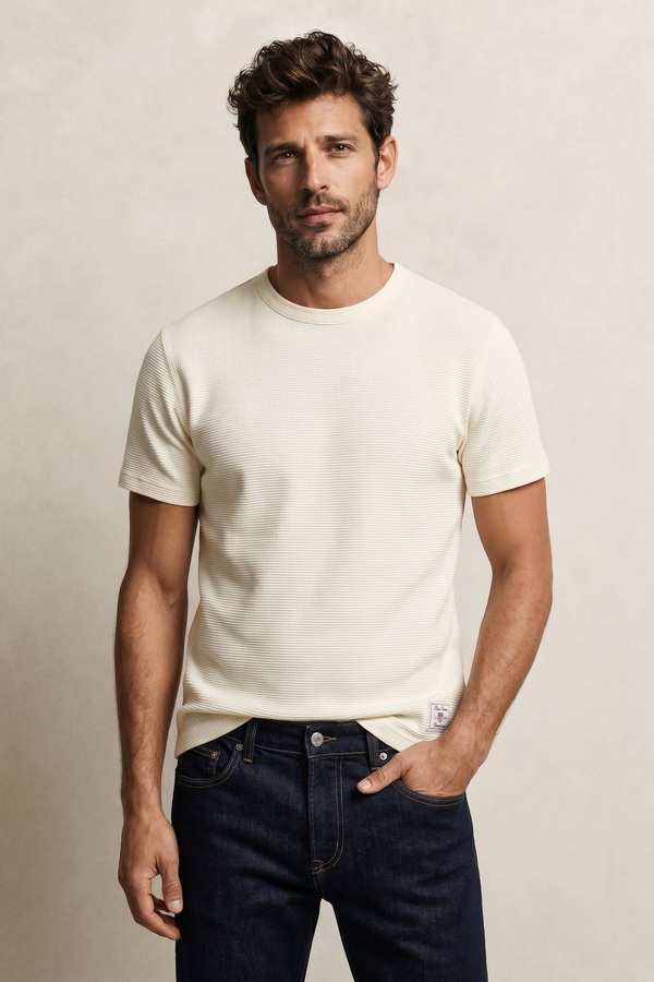 Washed Waffle Short sleeve T-shirt