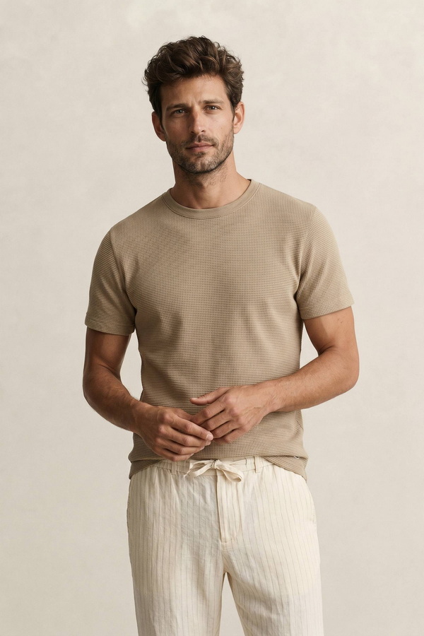 Washed Waffle Short sleeve T-shirt