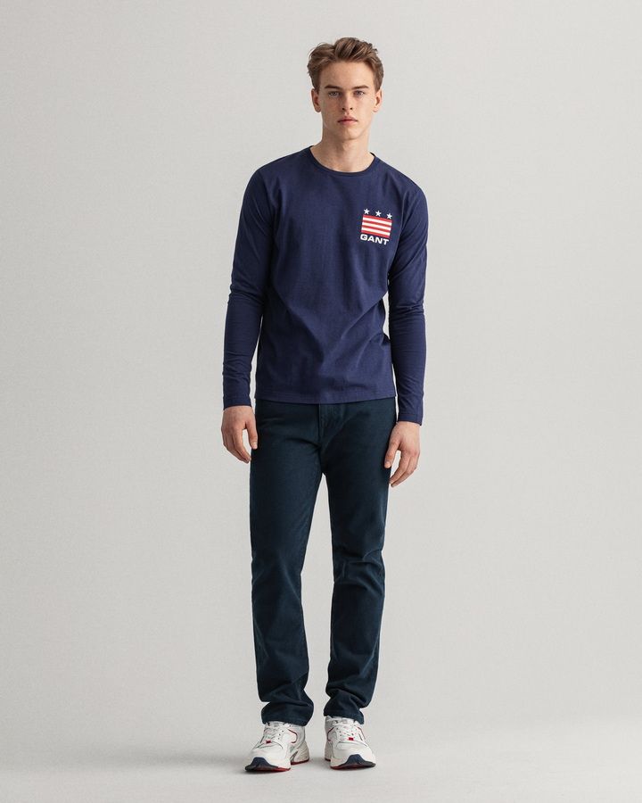 Retro Shield Long Sleeve T-Shirt