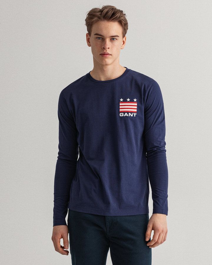 Retro Shield Long Sleeve T-Shirt