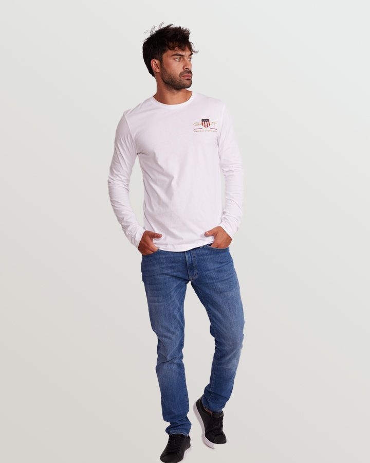 Slim Fit Medium Archive Shield Long Sleeve