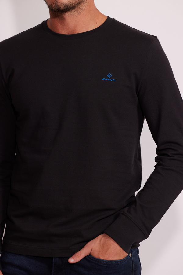 Contrast Slim Pique LS T-Shirt