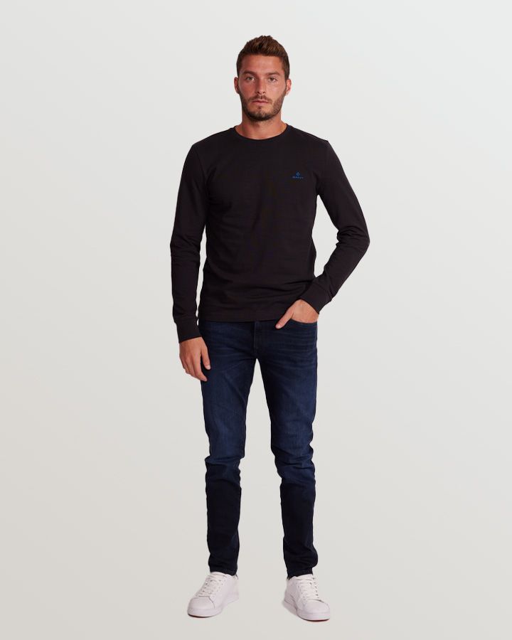 Contrast Slim Pique LS T-Shirt