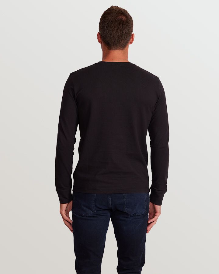 Contrast Slim Pique LS T-Shirt
