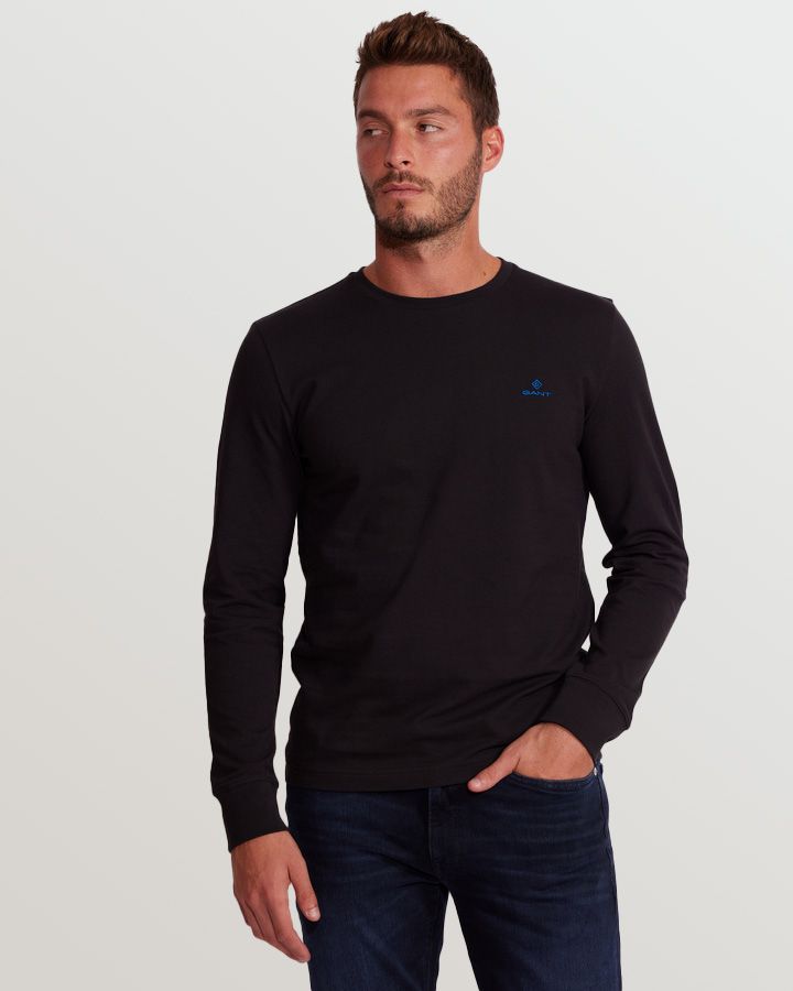 Contrast Slim Pique LS T-Shirt