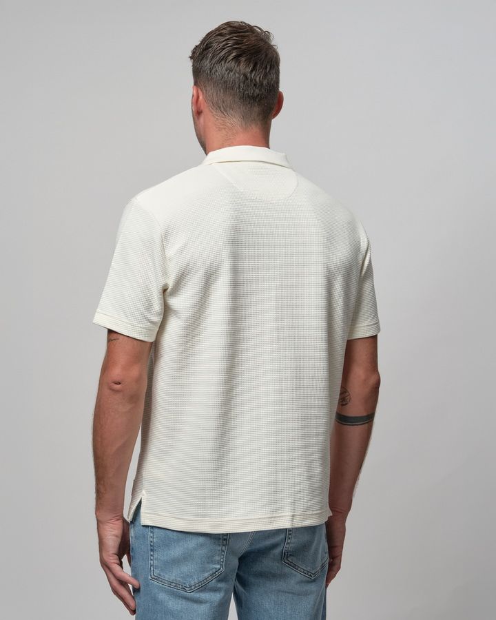 Waffle Texture Short Sleeve Polo