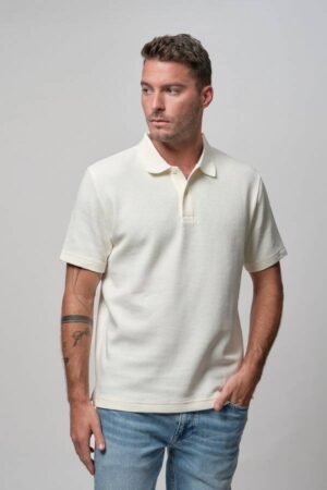 Waffle Texture Short Sleeve Polo