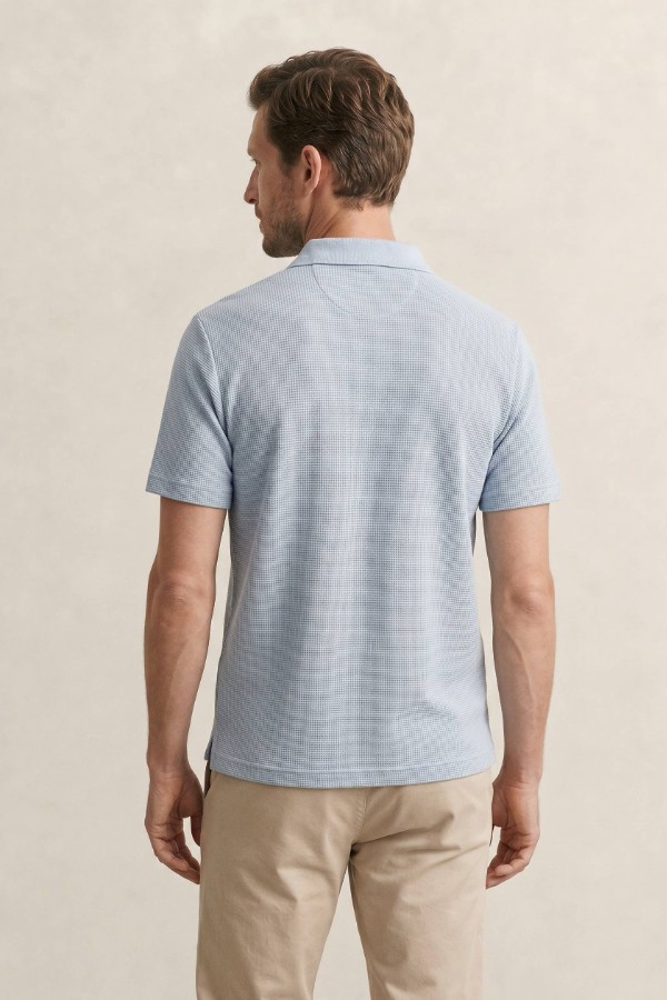 Waffle Texture Short Sleeve Polo