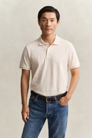 Textured Stripe Polo Shirt
