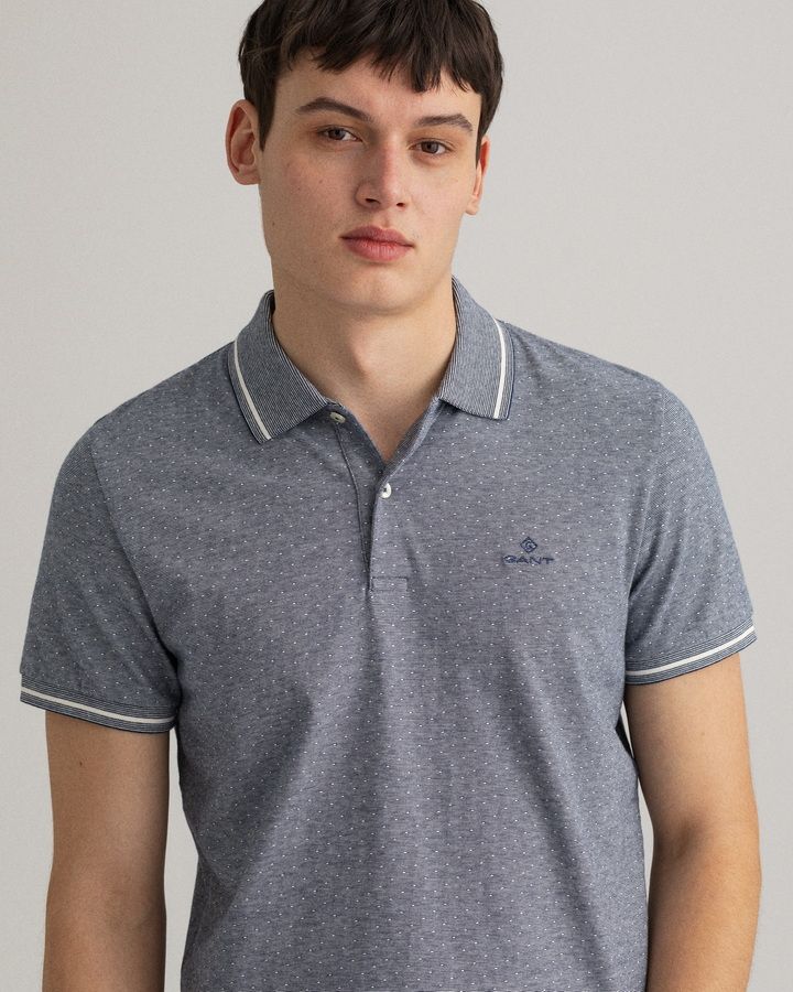 2-Tone Jacquard Polo Shirt