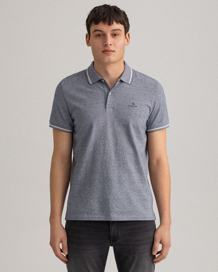 2-Tone Jacquard Polo Shirt