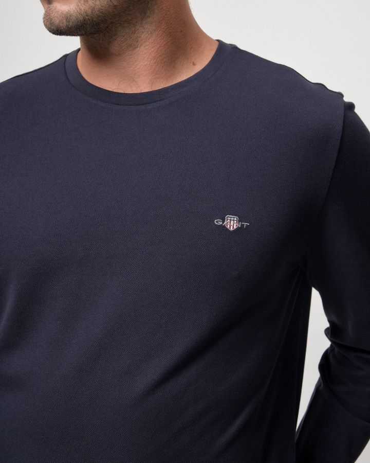 Slim Pique Long Sleeve T-Shirt