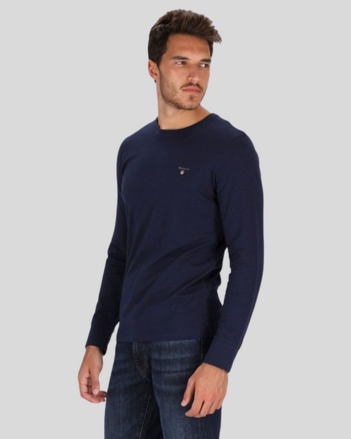 Slim Fit Long Sleeve Pique Shirt