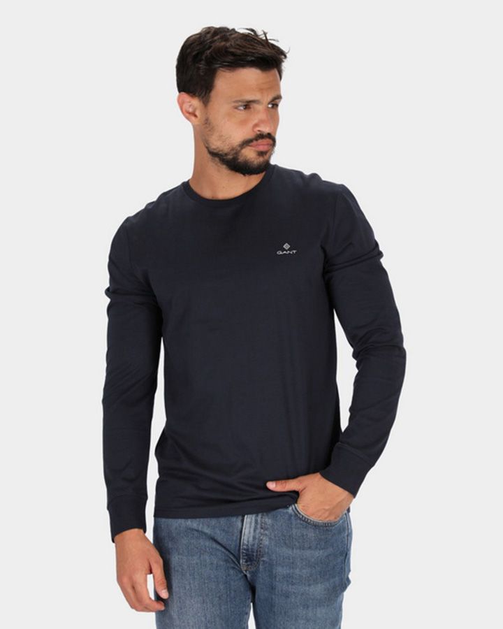 Slim Fit Mercerized Long Sleeve T-Shirt