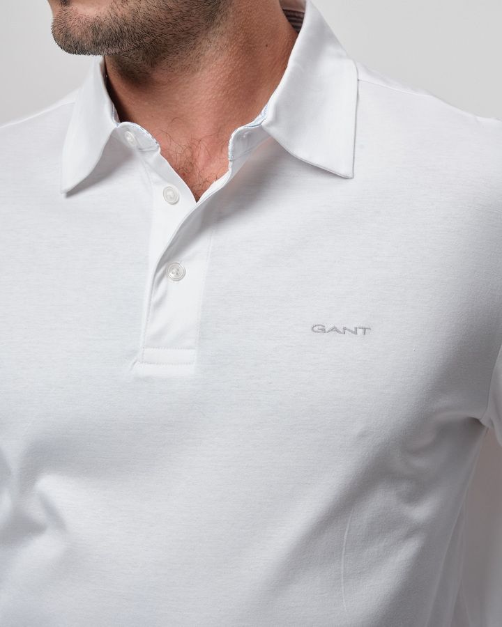 Mercerized Long Sleeve Jersey Polo