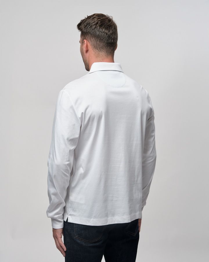 Mercerized Long Sleeve Jersey Polo