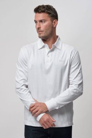 Mercerized Long Sleeve Jersey Polo