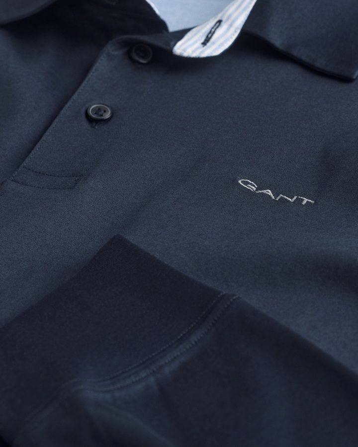 Mercerized Long Sleeve Jersey Polo