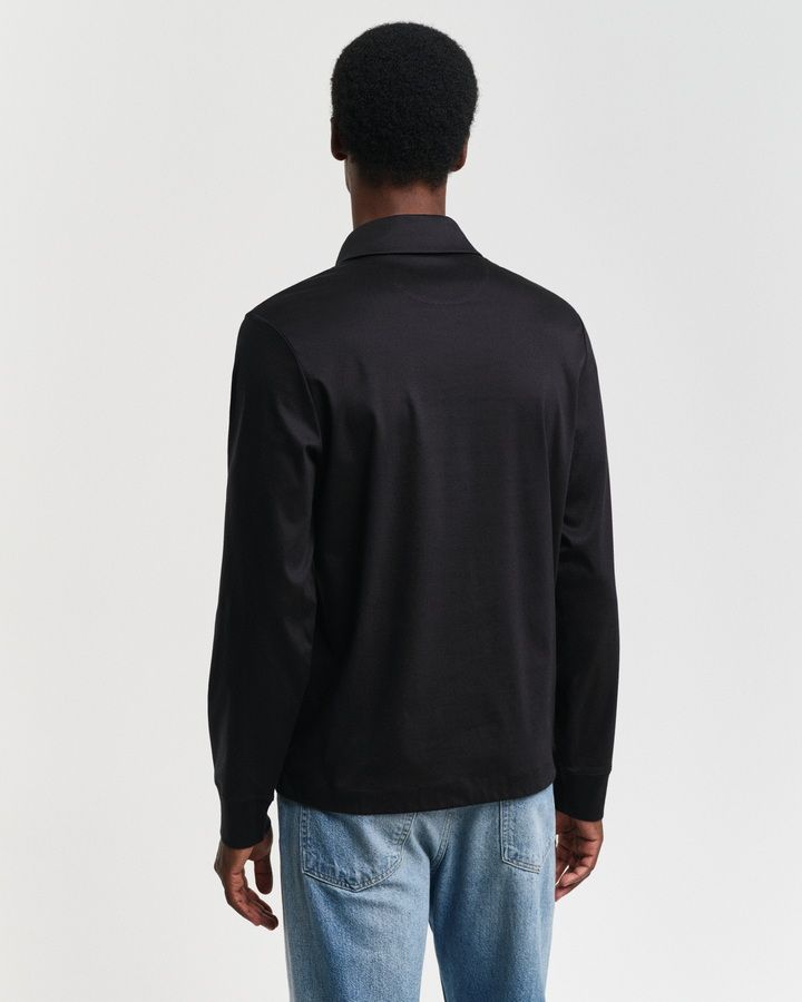 Mercerized Long Sleeve Jersey Polo