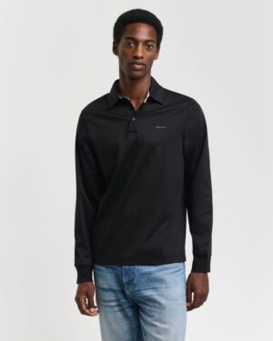 Mercerized Long Sleeve Jersey Polo