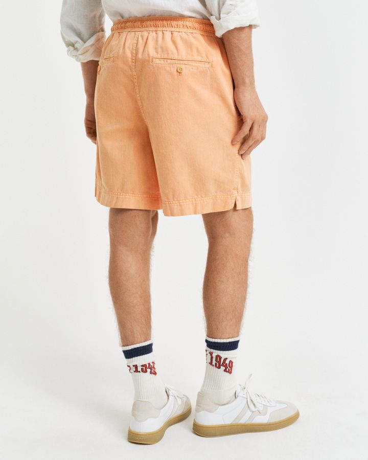Regular Fit Sunfaded Drawstring Shorts