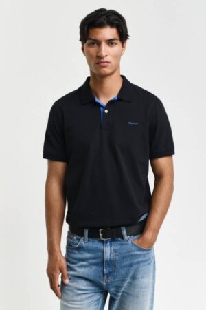 Contrast Pique Polo Shirt