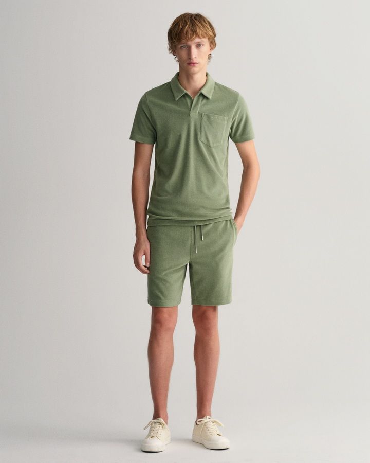 Terry Cloth pique Polo Shirt