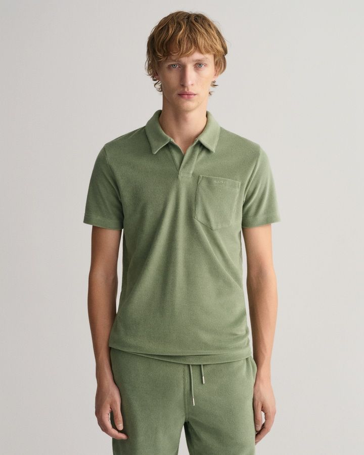 Terry Cloth pique Polo Shirt