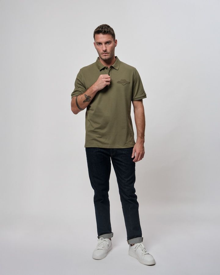 Regular Tonal Shield Polo