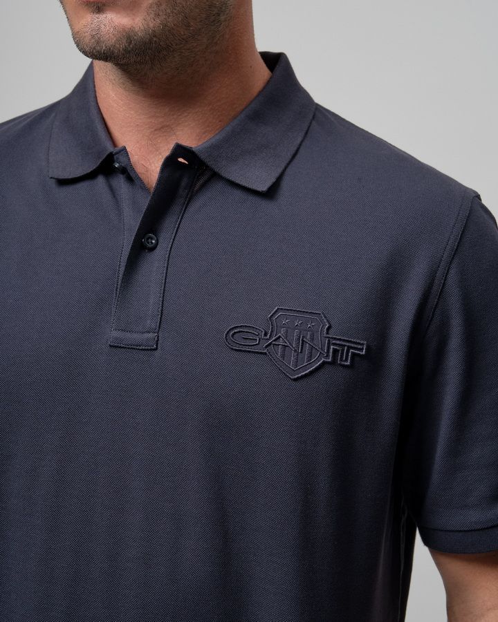 Regular Tonal Shield Polo