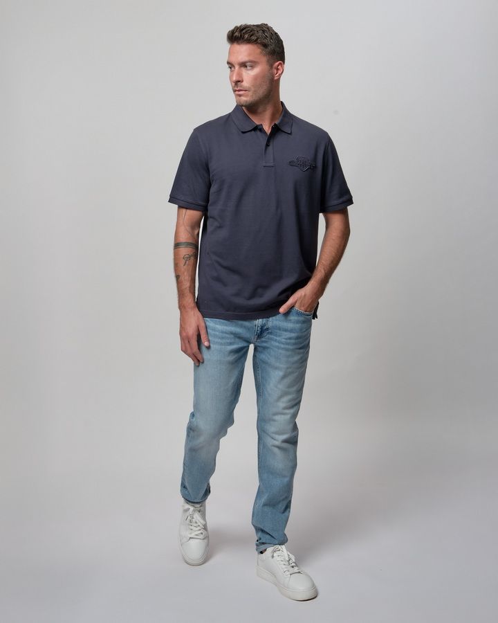 Regular Tonal Shield Polo