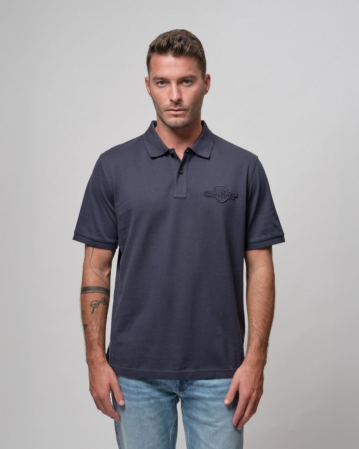Regular Tonal Shield Polo