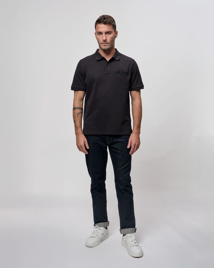 Regular Tonal Shield Polo